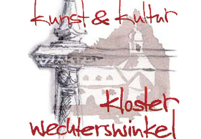 Im Hintergrung das Logo von Kunst & Kultur Kloster Wechterswinkel 